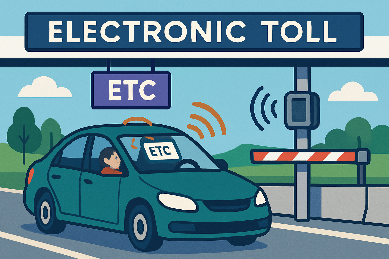 Electronic toll payment system demonstration